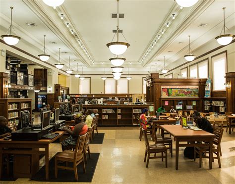 Beautiful, historic Macon Library is one of the best preserved Carnegie branches in Brooklyn. Opened in 1907, the two-story, Classical Revival-style building retains its original fireplaces, oak paneling, alcoves and wooden benches, along with the warm charm that has welcomed patrons for more than one hundred years.